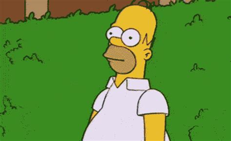 homer simpson gif|homer fading into bushes gif.